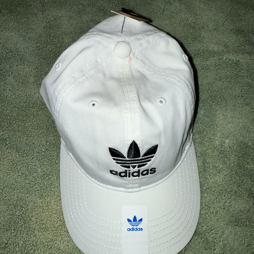 Adidas hat, NWT, white with black logo